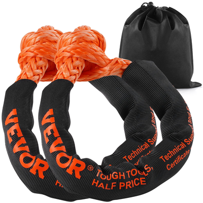 VEVOR Soft Shackle Synthetic Recovery Rope 2PCS 1/2&quot;x22&quot; 44092lbs Strength Break