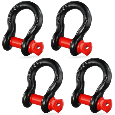 VEVOR 4 Pack 1/2&quot; D Ring Shackle with 5/8&quot; Screw Pin 17637 lbs Strength break