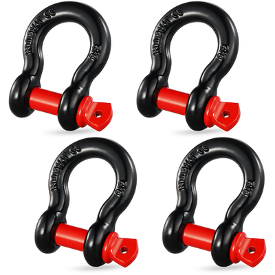 VEVOR 4 Pack 5/8&quot; D Ring Shackle with 3/4&quot; Screw Pin 28660 lbs Strength Break