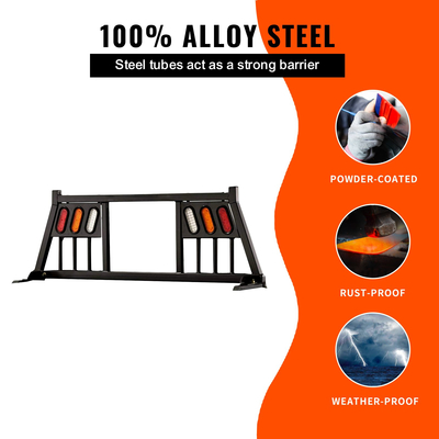 Βάση πονοκεφάλου VEVOR, ράφι πονοκεφάλου από κράμα χάλυβα, βάση στήριξης κρεβατιού για φορτηγό, βαρέως τύπου κράμα ατσαλιού για φορτηγό κεφαλαλγίας προστατευτικό καμπίνας για τις περισσότερες παραλαβές πλήρους μεγέθους