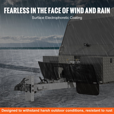 Ρυθμιζόμενος σύνδεσμος τρέιλερ VEVOR, σφαίρα κοτσαδόρου 2-5/16&quot;, Χωρητικότητα 15000 λίβρες, Ζεύκτης βαρέως τύπου Cast Channel-Mount με κιτ υλικού, Ιδανικός για ρυμούλκηση Station Wagon, Pickup Trucks, SUV, Μαύρη επίστρωση