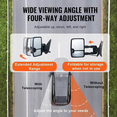 Θερμαινόμενοι ρυμουλκούμενοι καθρέπτες VEVOR για Chevrolet Silverado (2007-2014)/GMC/Cadillac