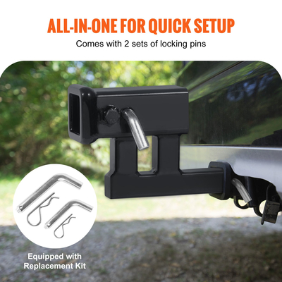 Προσαρμογέας VEVOR Rise-Drop Extender Trailer Hitch Receiver 1-1/4&quot; σε 2