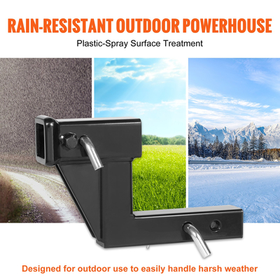 VEVOR Trailer Hitch Riser, για δέκτη 2&quot; με 6&quot; Rise/Drop, Trailer Receiver Hitch Extender Adapter, Μήκος επέκτασης 7&quot; και 9&quot;, Μέγιστη ικανότητα ρυμούλκησης 4000 lbs, Περιλαμβάνονται καρφίτσες κοτσαδόρου, Μαύρο