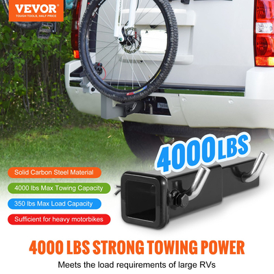 VEVOR Trailer Hitch Extension 2&quot; Receiver Adapter Extender Tow 4000 lbs Χωρητικότητα