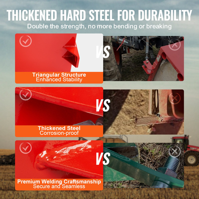 VEVOR Ballast Box 3 Point Κατηγορία 1 Tractor, 800lbs Capacity Hitch Ballast Box, για 2&#039;&#039; Hitch Receiver, Tractor Ballast Box με όγκο 5cu.ft, Ατσάλι βαρέως τύπου, κόκκινο