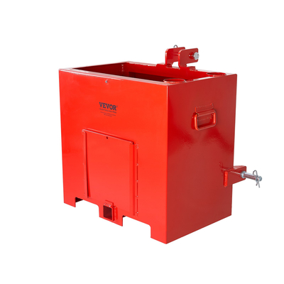 VEVOR Ballast Box 3 Point Κατηγορία 1 Tractor, 800lbs Capacity Hitch Ballast Box, για 2&#039;&#039; Hitch Receiver, Tractor Ballast Box με όγκο 5cu.ft, Ατσάλι βαρέως τύπου, κόκκινο