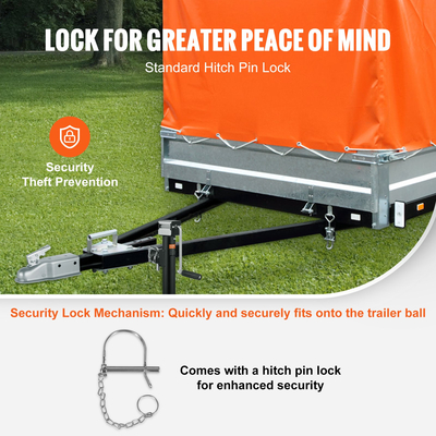 Ευθύς σύνδεσμος ρυμουλκούμενου VEVOR, για σφαίρα κοτσαδόρου 2 ιντσών, κανάλι 3 ιντσών, χωρητικότητα 5000 λίβρες, σύνδεσμος γλώσσας ρυμουλκούμενου βαρέως τύπου, Ιδανικός για ρυμούλκηση Station Wagon, Pickup Trucks, SUV, Ψευδάργυρη επιφάνεια