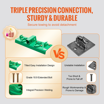 VEVOR 5/16&quot; Tractor Bucket Hooks Grade 70 Steel Grab Hooks Heavy Duty 12.000 lbs
