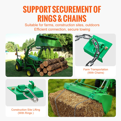 VEVOR 5/16&quot; Tractor Bucket Hooks Grade 70 Steel Grab Hooks 12.000 lbs for RV UTV