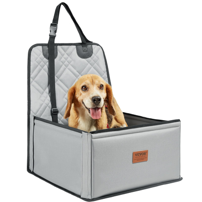 Κάθισμα αυτοκινήτου VEVOR Dog Booster Κάθισμα αυτοκινήτου Κάθισμα κατοικίδιων ζώων για μικρό σκύλο έως 26 λίβρες γκρι