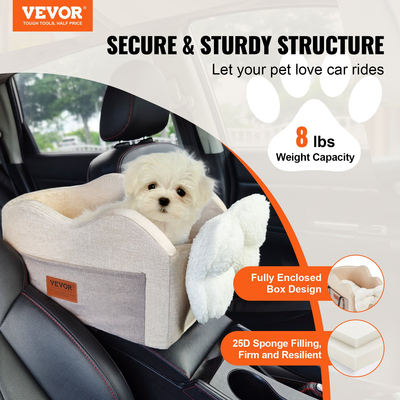 Κεντρική κονσόλα VEVOR Dog Car Seat Dog Booster Seat Car for Small Dog 8 lbs