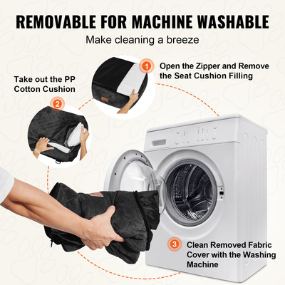 Κάθισμα αυτοκινήτου VEVOR Dog Booster Κάθισμα αυτοκινήτου Κάθισμα κατοικίδιων ζώων για μικρό μεσαίο σκύλο έως 40 λίβρες Μαύρο