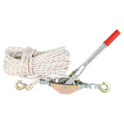 VEVOR Rope Puller, 3/4 Ton (1.653 lbs) Ικανότητα έλξης, με διάμετρο 100&#039; 0,6&quot; Σχοινί, 2 άγκιστρο, Come Along Winch, Βαρέως τύπου καστάνια Power Puller εργαλείο για κινούμενα σκάφη, ασφάλιση αντικειμένων, μεταφορά κορμών