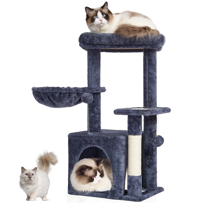VEVOR Cat Tree 31,4&quot; Cat Tower with Cat Condo Sisal Scratching Post Dark Grey