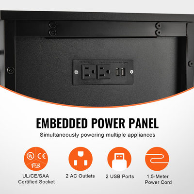 Βάση ενυδρείου VEVOR, Βάση δεξαμενής ψαριών 29 γαλονιών, 28,7 x 16,5 x 30 σε ατσάλι και MDF βάση δεξαμενής χελώνας, χωρητικότητα φόρτωσης 242,5 lbs, βάση ερπετών με ντουλάπι αποθήκευσης και ενσωματωμένο πάνελ ισχύος, μαύρο