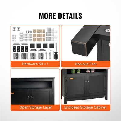 Βάση ενυδρείου VEVOR, Βάση δεξαμενής ψαριών 40 γαλονιών, 36,5 x 15,7 x 30 σε MDF βάση δεξαμενής χελώνας, χωρητικότητα φόρτωσης 335 lbs, βάση δεξαμενής ερπετών με αποθήκευση, ντουλάπι και κιτ υλικού, Μαύρο