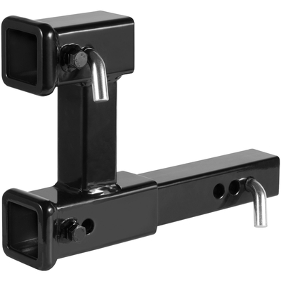 VEVOR Dual Hitch Extension, για 2&quot; Trailer Hitch Receiver, Hitch Adapter Extender σε 10&quot; Max Ρυθμιζόμενο μήκος, 7-1/2&quot; Rise/Drop, 4000 lbs ικανότητα ρυμούλκησης, καρφίτσες κοτσαδόρου, κιτ μπουλονιών και παξιμαδιών περιλαμβάνονται, μαύρο