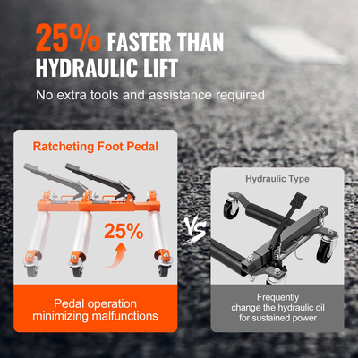 VEVOR Ratcheting Wheel Dolly 1360 kg Auto Truck Vehicle Moving Lift Jack Jack 2 Pack