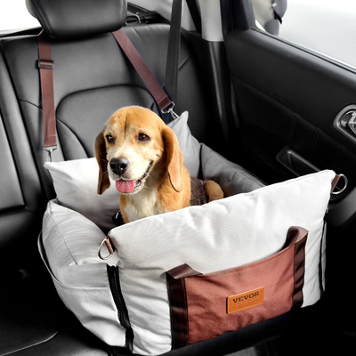 Κάθισμα αυτοκινήτου VEVOR Dog Booster Κάθισμα αυτοκινήτου Κάθισμα κατοικίδιων ζώων για μικρό σκύλο έως 25 λίβρες γκρι