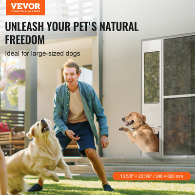 VEVOR Dog Door for Sliding Glass Door 75 7/8&quot;-80 11/16&quot; Ρυθμιζόμενο ύψος XL
