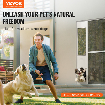 VEVOR Dog Door for Sliding Glass Door 75 7/8&quot;-80 11/16&quot; Ρυθμιζόμενο ύψος M