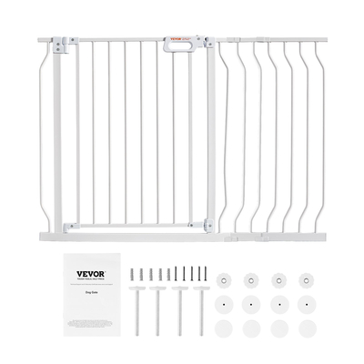 VEVOR Baby Gate, 29,5&quot;-48,4&quot; Extra Wide, 30&quot; High, Dog Gate για τις πόρτες και το σπίτι σκάλες, Easy Step Walk Thru Auto Close Child Gate Πόρτα ασφαλείας για κατοικίδια με κιτ τοποθέτησης πίεσης και κιτ τοποθέτησης στον τοίχο, λευκό
