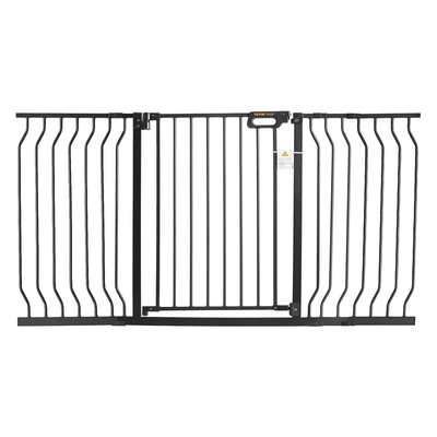 VEVOR Baby Gate, 29,5&quot;-57,8&quot; Extra Wide, 30&quot; High, Dog Gate για τις πόρτες και το σπίτι σκάλες, Easy Step Walk Thru Auto Close Child Gate Πόρτα ασφαλείας για κατοικίδια με κιτ τοποθέτησης πίεσης και κιτ τοποθέτησης στον τοίχο, μαύρο