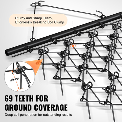 VEVOR Drag Harrow, βαρέως τύπου σβάρνα αλυσίδας 4&#039;x4&#039; με 69 δόντια, προσαρτήματα τρακτέρ ATV UTV Field Drag Mat για προετοιμασία χλοοτάπητα, σπορά γκαζόν, ισοπέδωση τοπίου, σβάρνα σβάρνα για αυλή χαλίκι Driveway