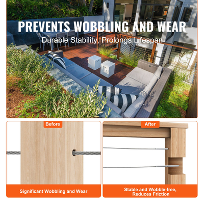 VEVOR 122 Pack Κιγκλίδωμα καλωδίου Swage με σπείρωμα Τελικό άκρο προσαρμογής για κιγκλίδωμα καλωδίου καταστρώματος 3,2 mm, ανοξείδωτος χάλυβας T316, Τεντωτήρας κιγκλιδώματος καλωδίου 3,2 mm για ξύλο/μεταλλικό στύλο, ασήμι