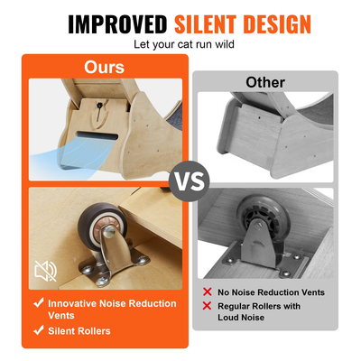 Τροχός γυμναστικής γάτας VEVOR, Τροχός διάδρομου μεγάλου κυβισμού για γάτες εσωτερικού χώρου, 29,5 ιντσών Τροχός για τρέξιμο για γάτες με αποσπώμενο χαλί και πείραμα γάτας για τρέξιμο/περπάτημα/προπόνηση, κατάλληλος για τις περισσότερες γάτες