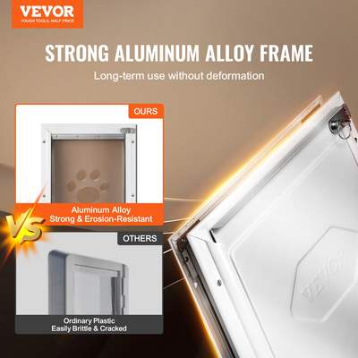 VEVOR Pet Door for Door with Lock and Magnetic Flap System Πλαίσιο αλουμινίου XL