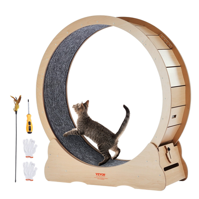 VEVOR Cat Exercise Wheel 43,3&quot; Μεγάλος τροχός διάδρομου για γάτες για γάτες εσωτερικού χώρου κίτρινο