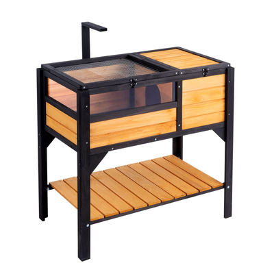 VEVOR Wooden Tortoise House Tortoise Habitat Indoor &amp; Outdoor for Lizards Snakes