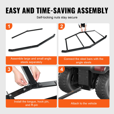 VEVOR Driveway Drag, 67,7&quot; Width Tow Behind Drag Harrow, Q235 Steel Driveway Grader με ρυθμιζόμενες ράβδους, υποστήριξη έως 50 lbs, Driveway Tractor Harrow για ATV, UTV, Τρακτέρ Garden Lawn