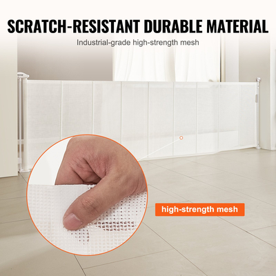 VEVOR Πτυσσόμενη πύλη μωρού, 34,2&quot; Ψηλή πύλη μωρού, εκτείνεται έως και 116,1&quot; Ευρεία αναδιπλούμενη πύλη για παιδιά ή κατοικίδια, ανασυρόμενες πύλες σκύλων για εσωτερικές σκάλες, πόρτες, διάδρομοι, αίθουσες παιχνιδιών, λευκό