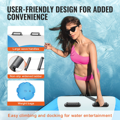 VEVOR 6,5 ποδιών φουσκωτό τραμπολίνο νερού Πλατφόρμα κολύμβησης για Pool Lake Toy