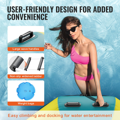 VEVOR 13ft φουσκωτό τραμπολίνο κολύμβησης πλατφόρμας αναπήδησης για παιχνίδι λίμνης πισίνας