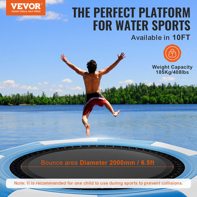 VEVOR 10 ft φουσκωτό τραμπολίνο κολύμβησης πλατφόρμας αναπήδησης για παιχνίδι λίμνης πισίνας