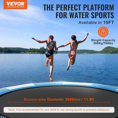 VEVOR 15ft φουσκωτό τραμπολίνο κολύμβησης πλατφόρμας αναπήδησης για παιχνίδι λίμνης πισίνας