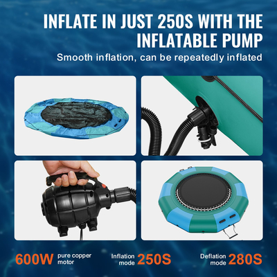 VEVOR 12ft φουσκωτό τραμπολίνο κολύμβησης πλατφόρμας αναπήδησης για παιχνίδι λίμνης πισίνας