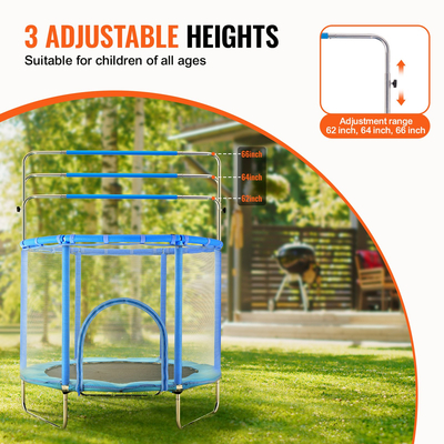 VEVOR 55&quot; τραμπολίνο για παιδιά Μίνι νήπιο τραμπολίνο με δίχτυ εσωτερικού χώρου