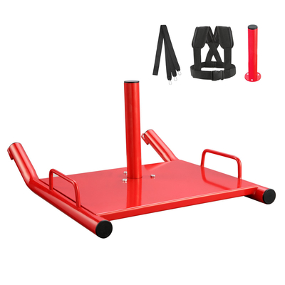 VEVOR Weight Training Pull Sled, Fitness Strength Speed ​​Training Sled, Steel Power Sled Εξοπλισμός προπόνησης για Αθλητική Άσκηση και Βελτίωση Ταχύτητας, Κατάλληλο για Πιάτο Βαρών 2&quot;, κόκκινο