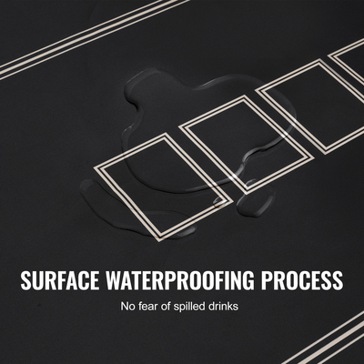 VEVOR Επιτραπέζιο Πόκερ 70 x 35 ιντσών Ματ πόκερ 6-8 παικτών αναδιπλούμενο με μαύρη τσάντα