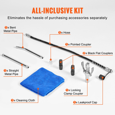 VEVOR Pistol Grip Grease Gun 6000PSI 14oz Heavy Duty Grease Gun Flex Hose