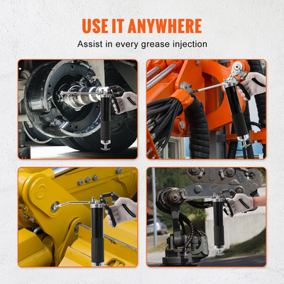 VEVOR Pistol Grip Grease Gun 6000PSI 14oz Heavy Duty Grease Gun Flex Hose