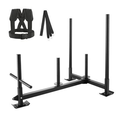 Sled VEVOR Weight Training, Pull Push Power Sled with Handle, Fitness Strength Trainsition training, Steel Workout Εξοπλισμός για Αθλητική Άσκηση &amp; Βελτίωση Ταχύτητας, Fit for 2&quot; Weight Plate, Μαύρο