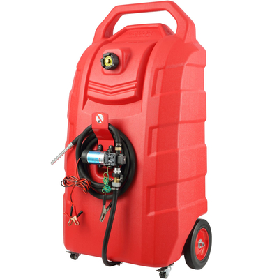 VEVOR Fuel Caddy, 32 γαλόνια, φορητό ρεζερβουάρ αποθήκευσης καυσίμου σε τροχούς, με αντλία μεταφοράς 12V DC 140 W (μόνο για Diesel), Δοχείο καυσίμου ντίζελ με σωλήνα 13 Ft, Ρυθμός ροής 40 L/min, για φορτηγά, σκάφη