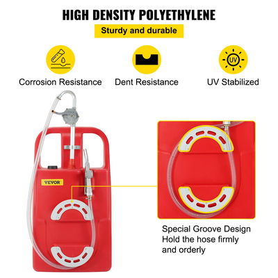 VEVOR Fuel Caddy, 32 γαλόνια, φορητό ρεζερβουάρ αποθήκευσης καυσίμου σε τροχούς, με αντλία χειροκίνητης μεταφοράς, δοχείο καυσίμου βενζίνης ντίζελ για αυτοκίνητα, χορτοκοπτικά, ATV, σκάφη, Περισσότερα, κόκκινο