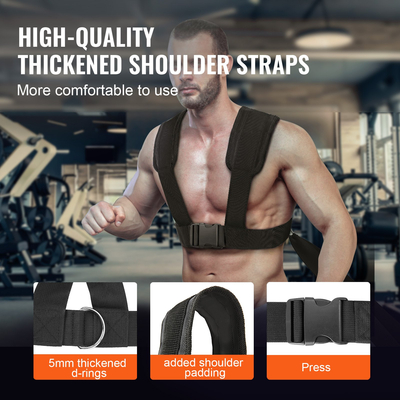 Sled VEVOR Weight Training, Pull Push Power Sled with Handle, Fitness Strength Trainition training, Steel Workout Εξοπλισμός για Αθλητική Άσκηση &amp; Βελτίωση Ταχύτητας, Fit for 1&quot; &amp; 2&quot; Weight Plate